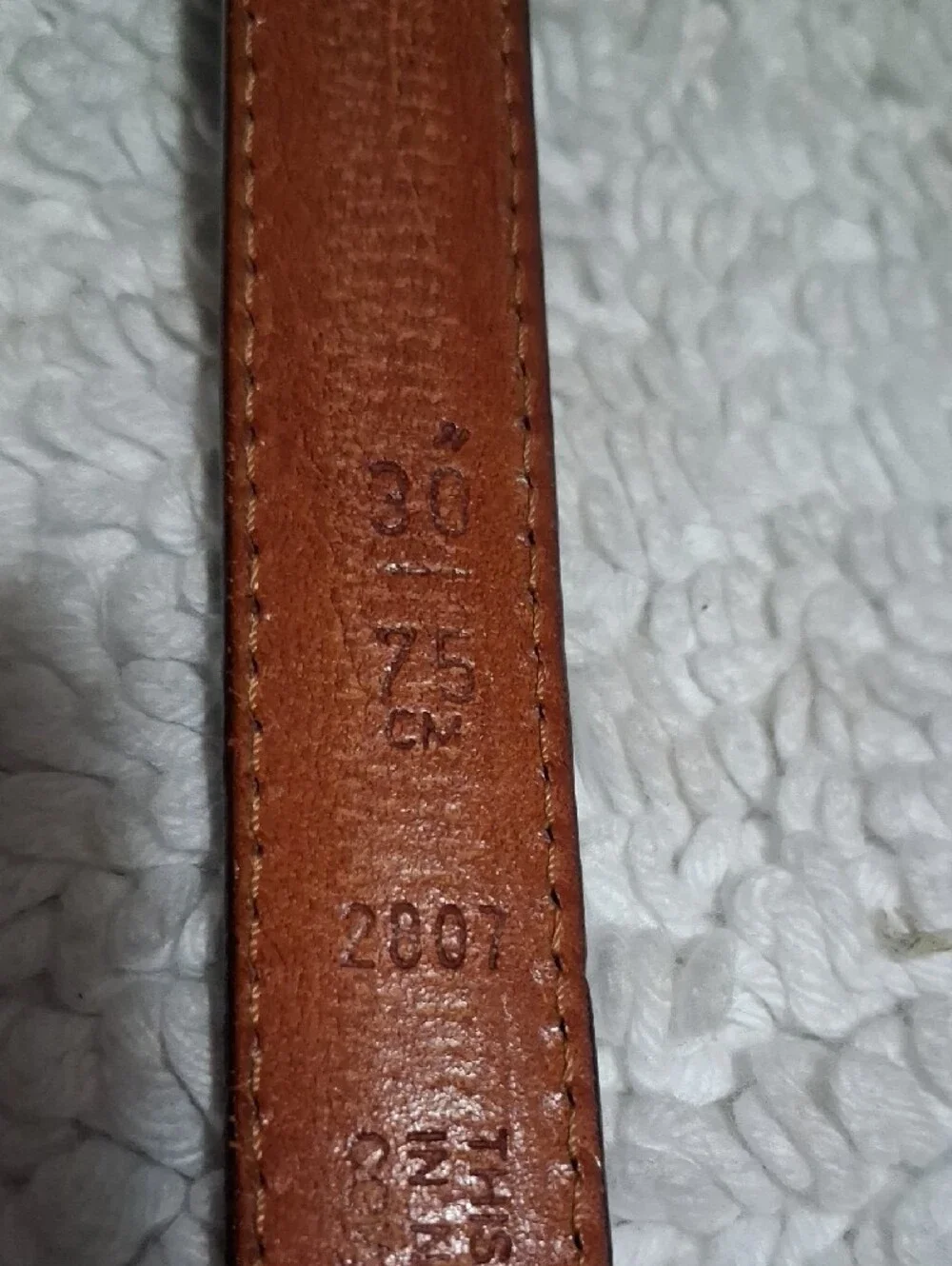 Coach Dark Brown Leather Belt with Brass Buckle